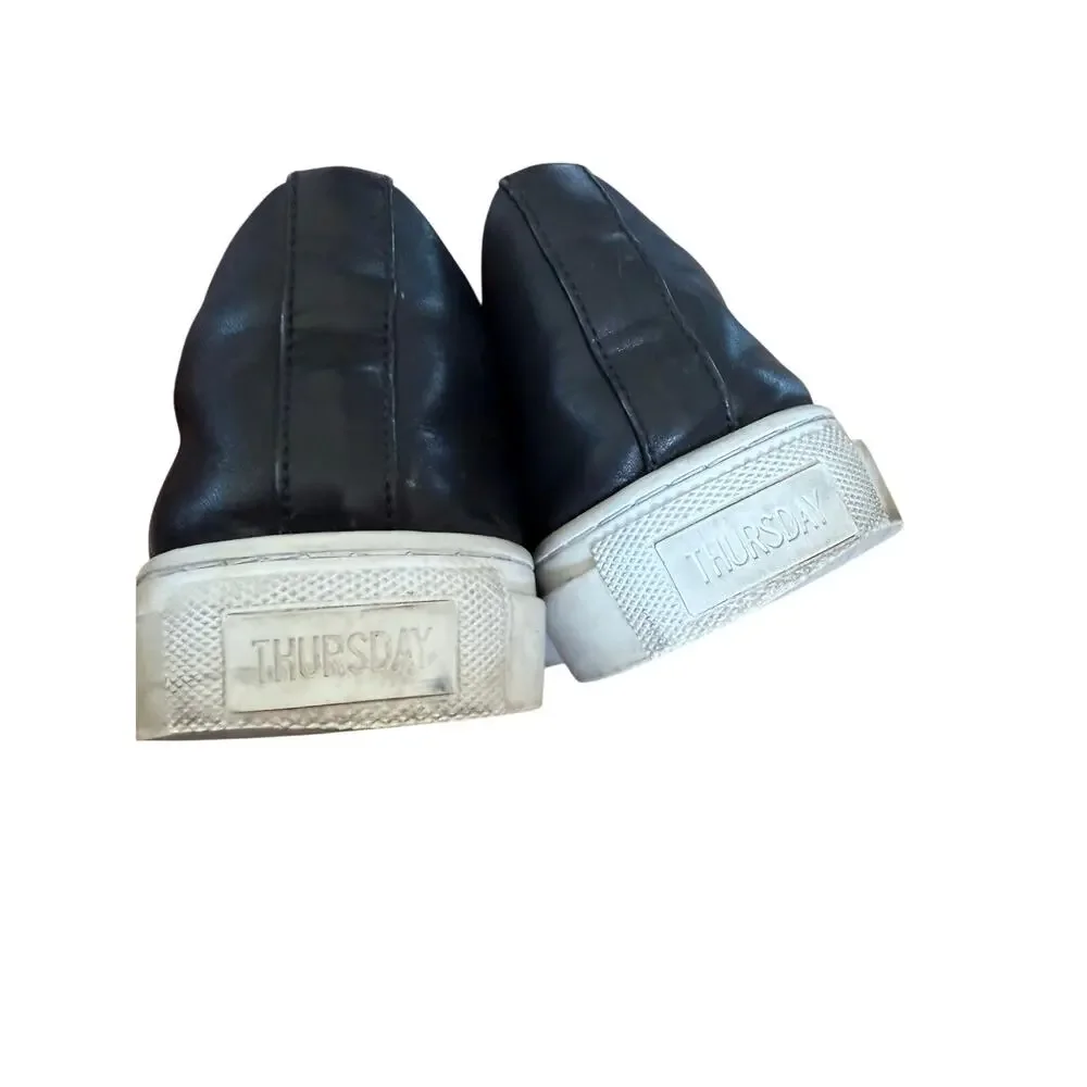 Thursday Boot Company Men’s court low top‎ sneaker in black leather